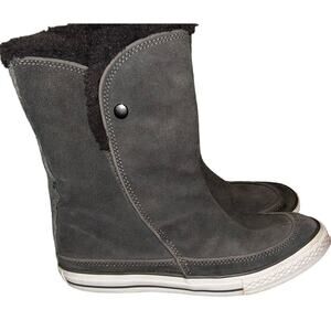 Converse Dark Gray Suede Women's 8 EU39‎ Folding Boots EUC- RARE- Foldable